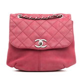 Mini Quilted Nubuck Trianon Messenger Flap